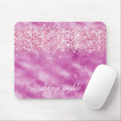 Girly Glam Pink Glitzer Confetti Sparkle Mousepad (Mit Mouse)