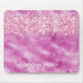 Girly Glam Pink Glitzer Confetti Sparkle Mousepad (Vorne)