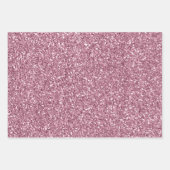 Girly Glam Pink Glitzy Sparkle Glitzer Geschenkpapier Set (Vorderseite 3)