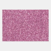Girly Glam Pink Glitzy Sparkle Glitzer Geschenkpapier Set (Vorderseite)