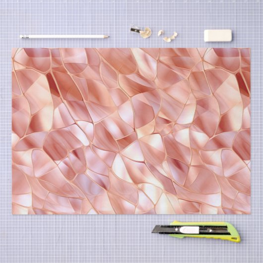 Girly Glam Pink Rose Gold Seidenpapier (Handwerk)