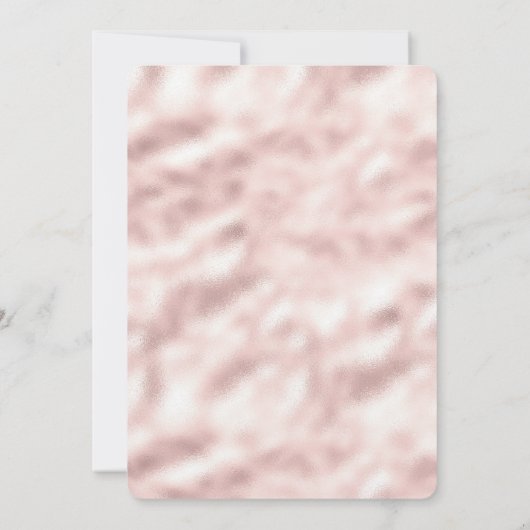 Girly Glam Pink Silver Glitzer Sparkle Confetti Einladung (Rückseite)