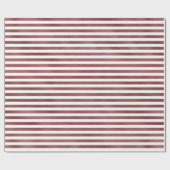 Girly Glam Red Stripes Geschenkpapier (Flach)
