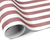 Girly Glam Red Stripes Geschenkpapier (Rolleneckpunkt)