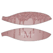 Girly Glam Rose Gold Drilling Glitzer Monogram Basketball (Panele)