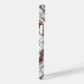 Girly Glam Rose Gold Silver & White Marmor Case-Mate iPhone Hülle (Rückseite / Rechts)