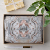 Girly Glam Rose Gold Silver & White Marmor Seidenpapier (Geschenk)