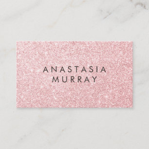 Girly & Glam Rouge Rosa Gold Glitter Funkeln Visitenkarte