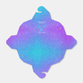 Girly Glam Sweet 16 Aquamariner Lila Glitzer Monog Geschenkschachtel (Ungefaltet)