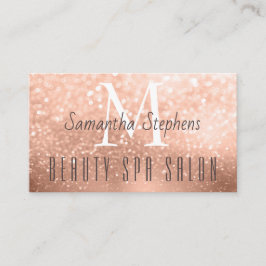 Girly Glamour Rose Gold Glitzer Haar WELLNESS-CENT Visitenkarte