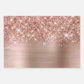 Girly Glittery Glam Imitats Foil Set Geschenkpapier Set (Vorderseite)