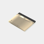 Girly Glittery Goldherzen, High Heels Personalisie Post-it Klebezettel (angewinkelt)