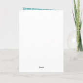 Girly Glitz Aqua Turquoise Glitter Unicorn Karte (Rückseite)