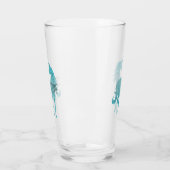Girly Glitz Aqua Turquoise Glitzer Unicorn Glas (Links)