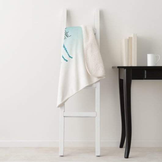 Girly Glitz Aqua Turquoise Glitzer Unicorn Sherpadecke (Beispiel)