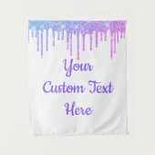 Girly Glitzer Birthday Party Foto Stand Hintergrun Wandteppich (Vorderseite)