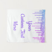 Girly Glitzer Birthday Party Foto Stand Hintergrun Wandteppich (Vorderseite (Horizontal))