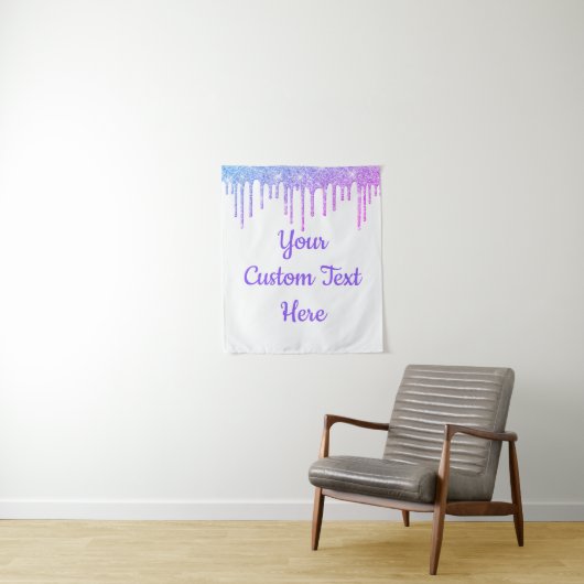 Girly Glitzer Birthday Party Foto Stand Hintergrun Wandteppich (Beispiel)