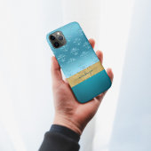 Girly Glitzer Blue Gold Glam Metallic Personalisie Case-Mate iPhone Hülle