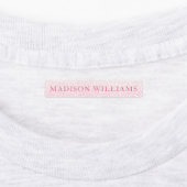 Girly Glitzer Chic Moderne Personalisierte Kleidun Etiketten (Befestigt)