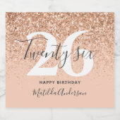 Girly Glitzer funkelt an einem modernen, editierba Schaumweinetikett (Einzelnes Label)