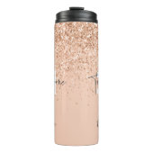 Girly Glitzer funkelt modern 21. Geburtstag Thermosbecher (Vorderseite)