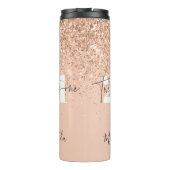 Girly Glitzer funkelt modern 21. Geburtstag Thermosbecher (Rückseite)