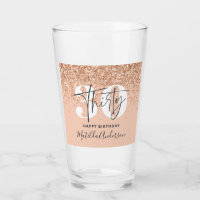 Girly Glitzer funkelt modern 30. Geburtstag