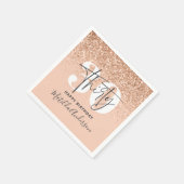 Girly Glitzer funkelt modernes 30. Party Serviette (Ecke)