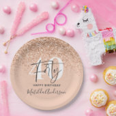 Girly Glitzer funkelt modernes 40. Party Pappteller (Party)