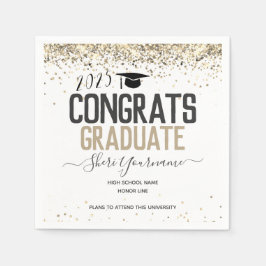 Girly Glitzer Graduation Party jedes Jahr Napkins Serviette