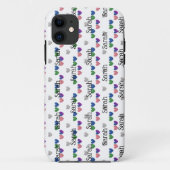 Girly Glitzer Herzname Case-Mate iPhone Hülle (Rückseite)