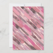 Girly Glitzer Paint Brushstrokes Pink Sweet 16 Einladung (Rückseite)
