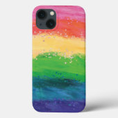 Girly Glitzer Rainbow Case-Mate iPhone Hülle (Rückseite)