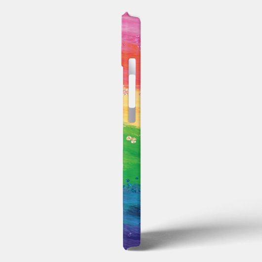 Girly Glitzer Rainbow Case-Mate iPhone Hülle (Rückseite / Links)