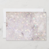 Girly Glitzer Rosa elegante Rose Goldene Hochzeit Save The Date (Rückseite)