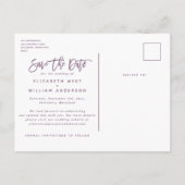 Girly Glitzer rosa elegante Rose Goldhochzeit Ankündigungspostkarte (Rückseite)