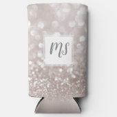Girly Glitzer Sparkle Glam Initial Monogram Selters Dosenkühler (Vorderseite)