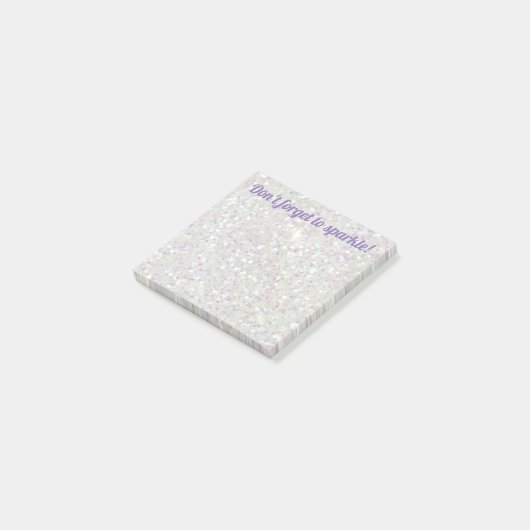 Girly Glitzer Sparkle Post it Notes Post-it Klebezettel (angewinkelt)