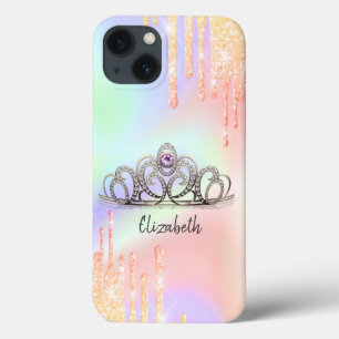 Girly Glitzer Tropfens Ombre Tiara Holographic Case-Mate iPhone Hülle
