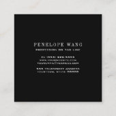 Girly Glitzer Whimsy White Bokeh Quadratische Visitenkarte (Rückseite)