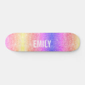 Girly Glitzern Rainbow Skateboard (Horizontal)