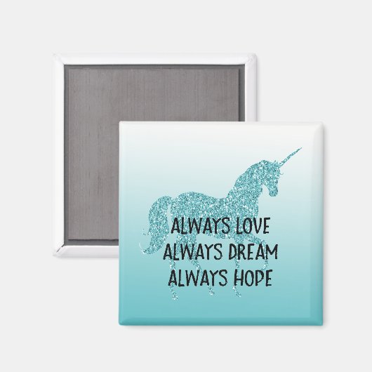 Girly Glitzy Glitzer Magnet (Vorderseite/Rückseite)