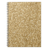 Girly Glitzy Gold Glitzer Notizblock (Vorderseite)