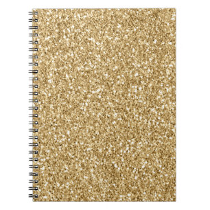Girly Glitzy Gold Glitzer Notizblock