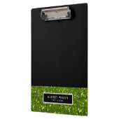 Girly Glitzy Green Sequin Glitzer Black Klemmbrett (Links)