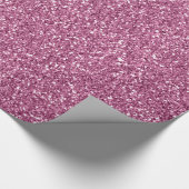 Girly Glitzy Pink Glitzer Geschenkpapier (Ecke)