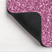 Girly Glitzy Pink Glitzer Mousepad (Ecke)
