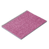 Girly Glitzy Pink Glitzer Notizblock (Linke Seite)