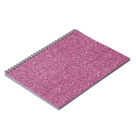 Girly Glitzy Pink Glitzer Notizblock (Linke Seite)